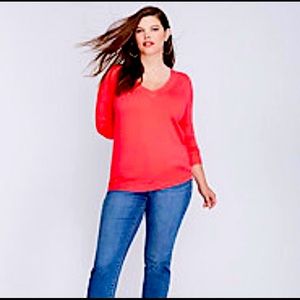 NWT Lane Bryant V-Neck Sweater 26/28
